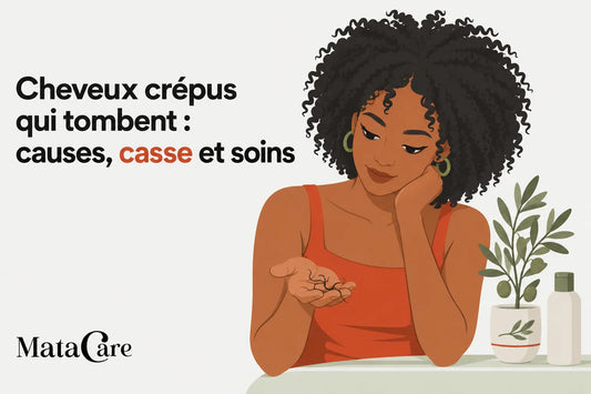 Cheveux crépus qui tombent : causes, casse et soins