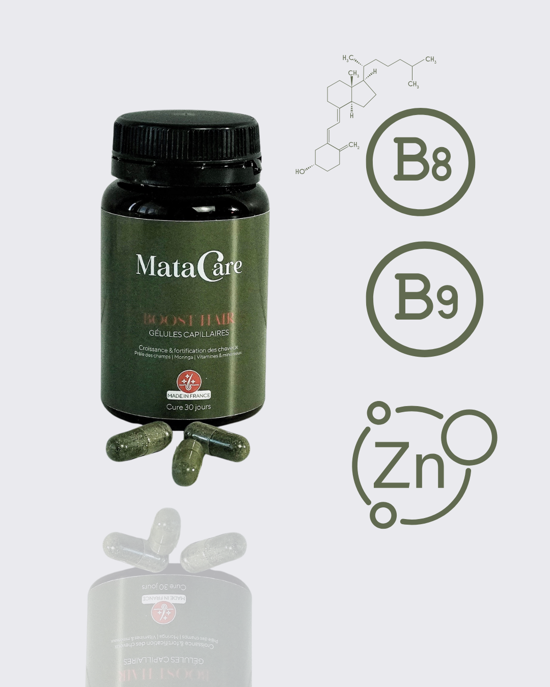 BOOST HAIR Gélules – Formule Croissance & Réduction de la Chute
