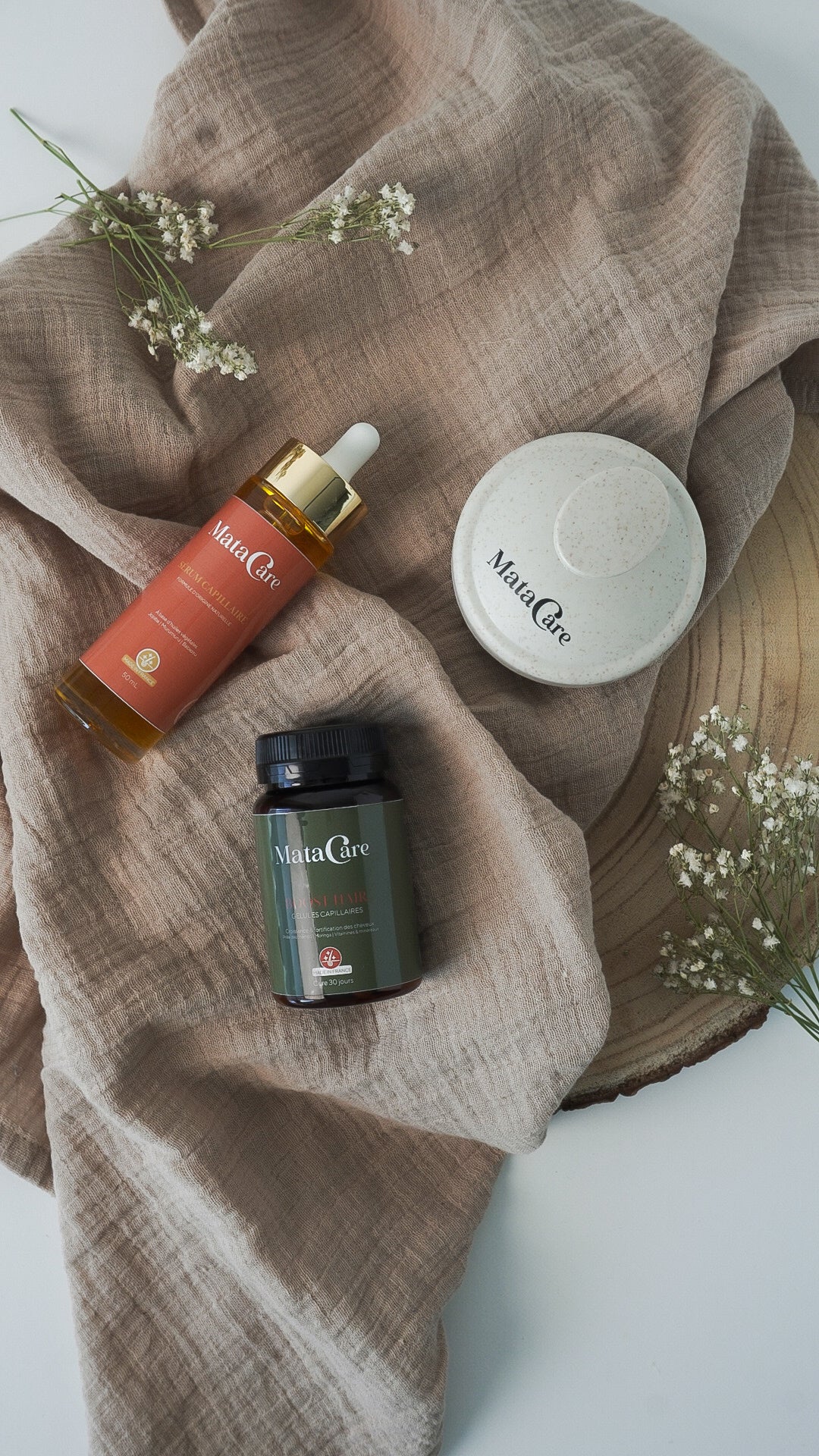 Routine Essentielle – Sérum, Gélules Boost Hair & Brosse Massante