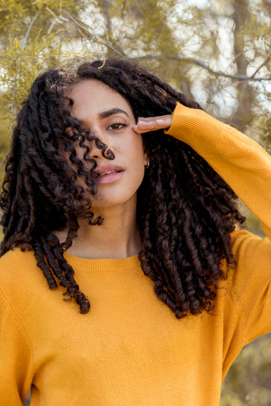 Female with textured hair